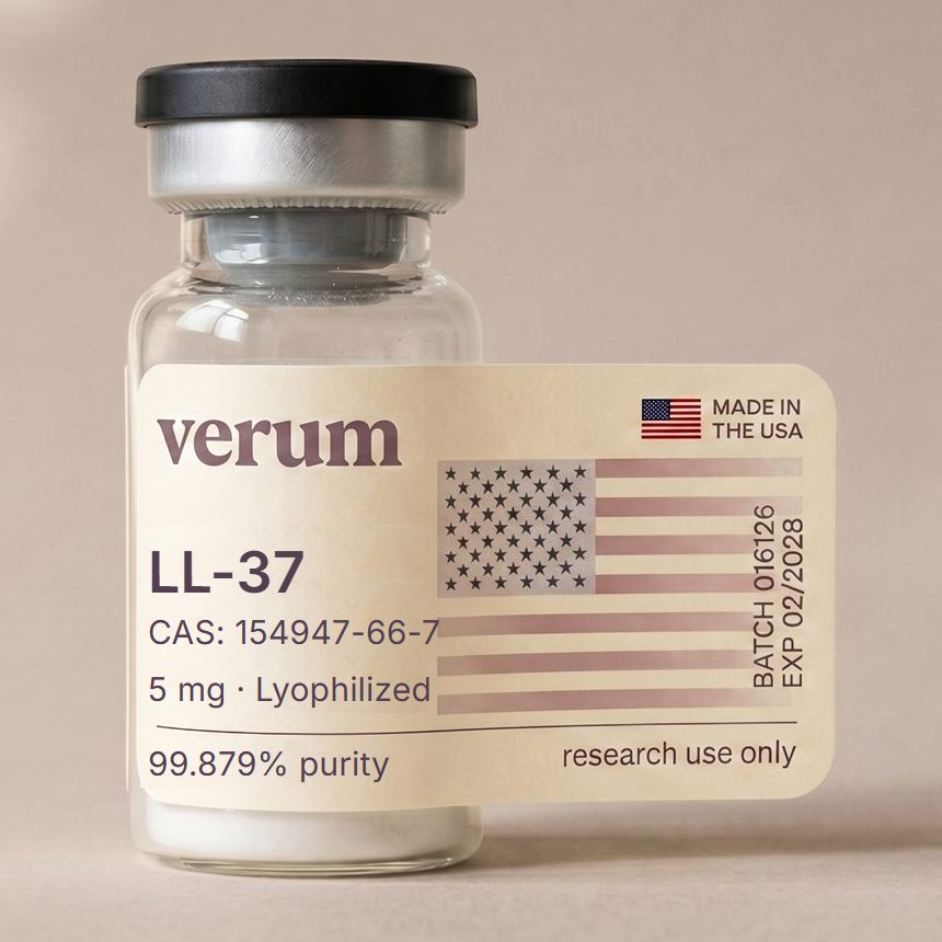 Verum LL-37 research peptide vial