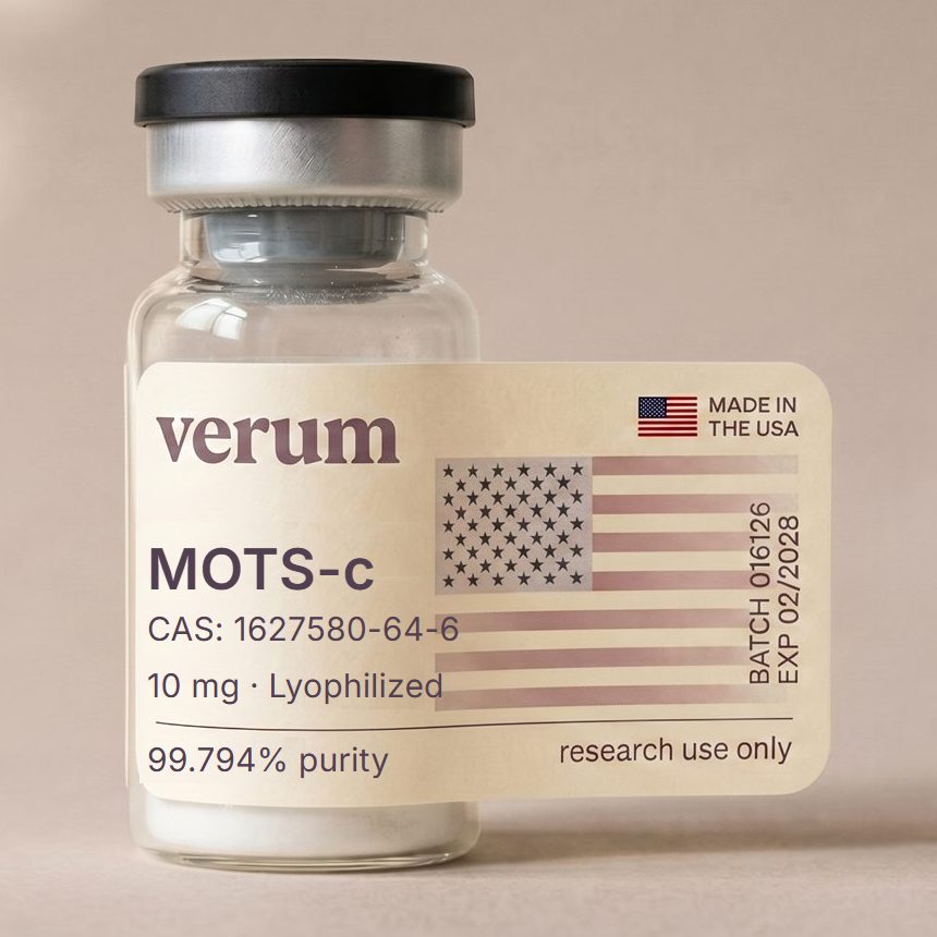 Verum MOTS-c research peptide vial